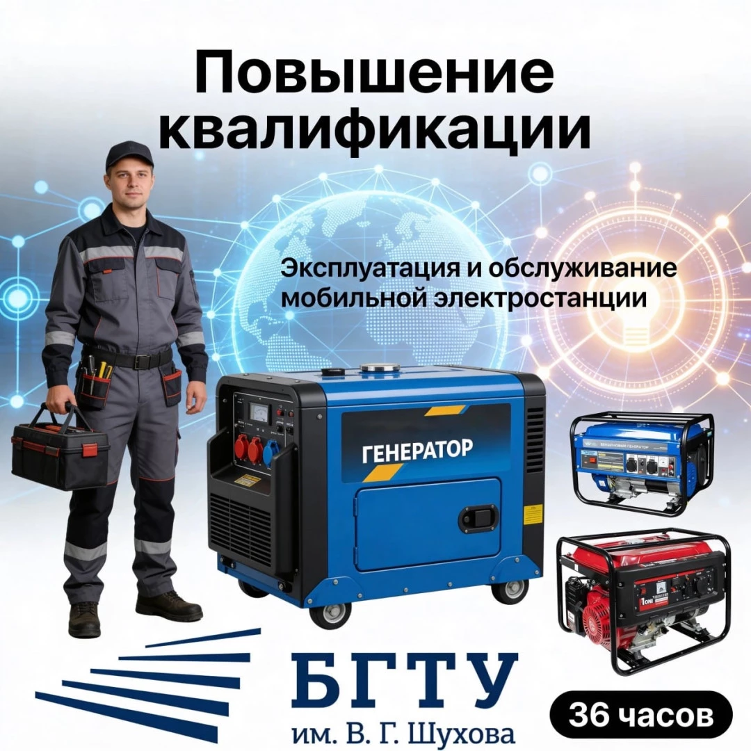 В БГТУ им. В.Г. Шухова открыт набор на курс по эксплуатации генераторов